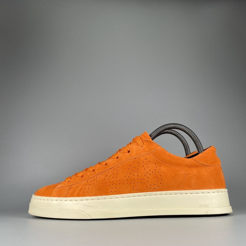 P448 Jack Women’s Size 9.5 Orange Suede Low Top Perforated Sneaker Casual Shoes